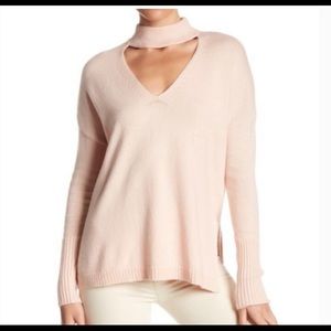 1. State Choker Mock Neck Sweater Blush Pink Small